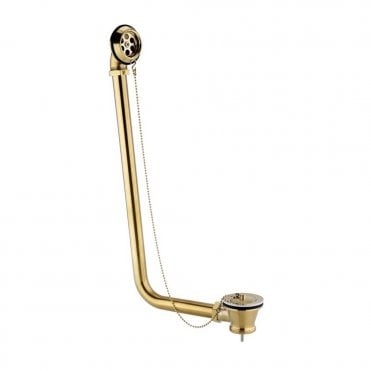 Exposed Bath Plug & Chain Waste - Brushed Brass