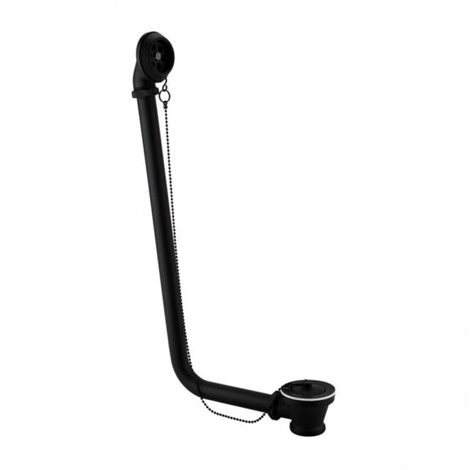 Dove Bathrooms Exposed Bath Plug & Chain Waste - Matt Black