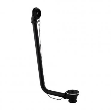 Exposed Bath Plug & Chain Waste - Matt Black