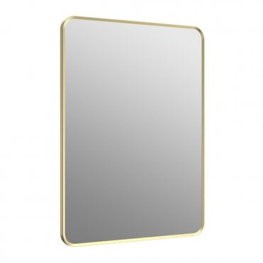 Glade 800x600mm Rectangle Mirror - Brushed Brass