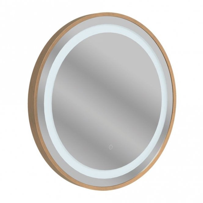 Dove Bathrooms Glow 600mm Round Front-Lit LED Mirror - Brushed Bronze