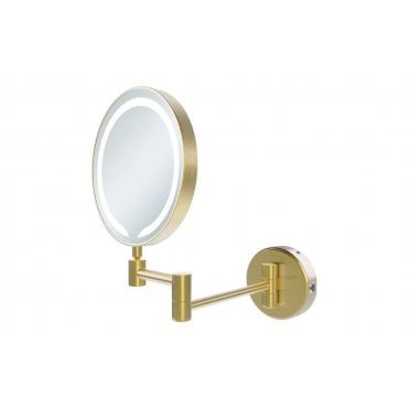 Harmony Round LED Cosmetic Mirror - Brushed Brass