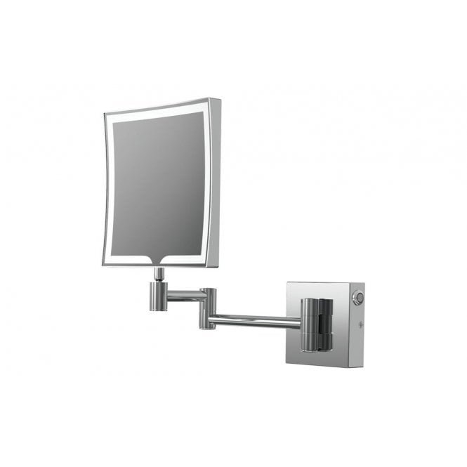 Dove Bathrooms Harmony Square LED Cosmetic Mirror - Chrome