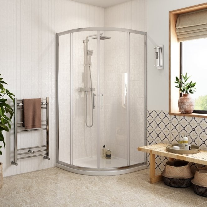 Dove Bathrooms Haven Chrome 1000mm 2 Door Quadrant Shower Enclosure