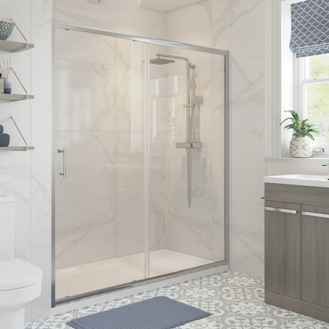 Dove Bathrooms Haven Chrome 1500mm Sliding Shower Door
