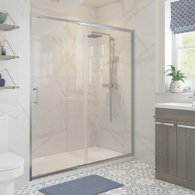 Dove Bathrooms Haven Chrome 1700mm Sliding Shower Door