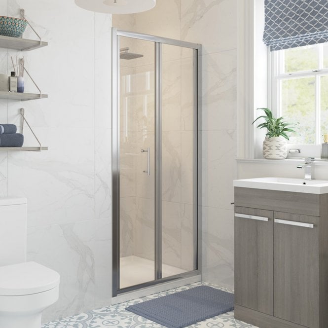 Dove Bathrooms Haven Chrome 700mm Bi-fold Shower Door