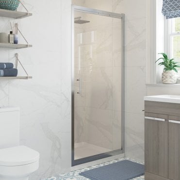 Haven Chrome 700mm Pivot Shower Door
