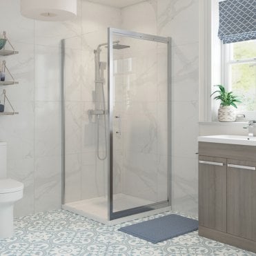 Haven Chrome 760mm Infold Shower Door