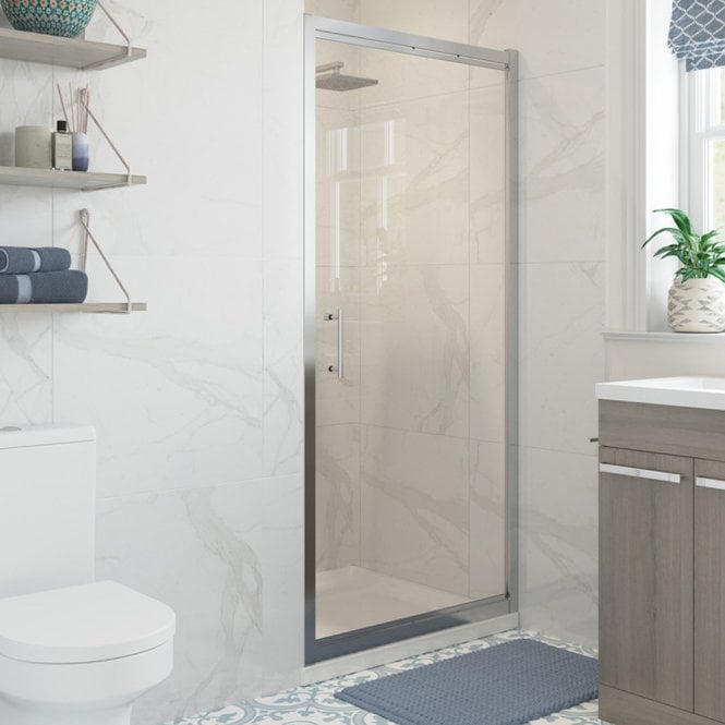 Dove Bathrooms Haven Chrome 760mm Pivot Shower Door