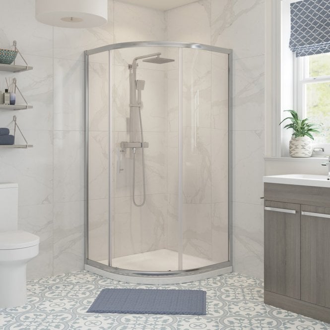 Dove Bathrooms Haven Chrome 800mm 1 Door Quadrant Shower Enclosure