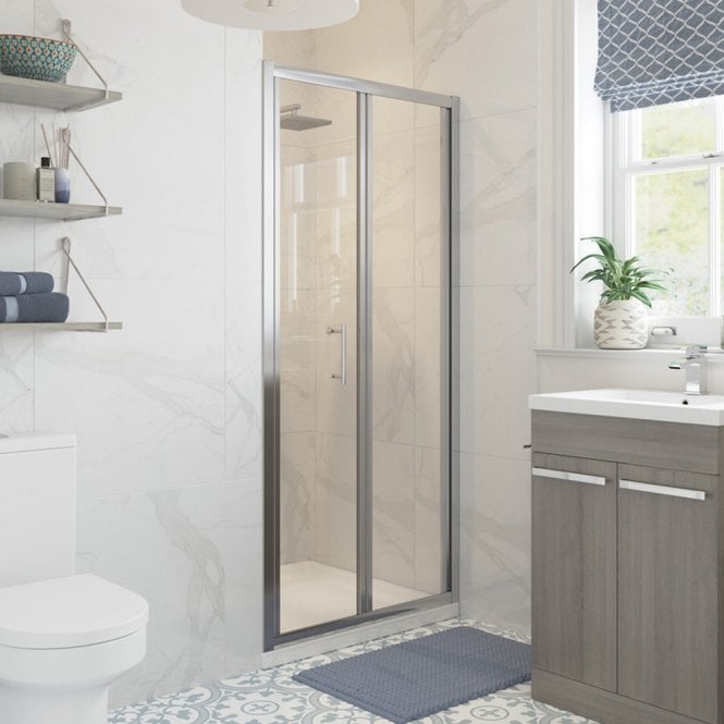 Dove Bathrooms Haven Chrome 800mm Bi-fold Shower Door