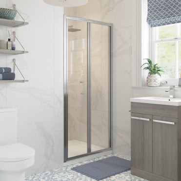 Haven Chrome 900mm Bi-fold Shower Door