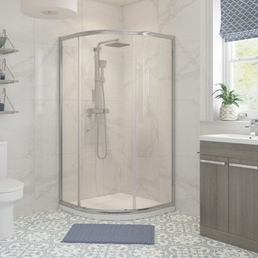 Haven Chrome 900mm Single Door Quadrant Shower Enclosure