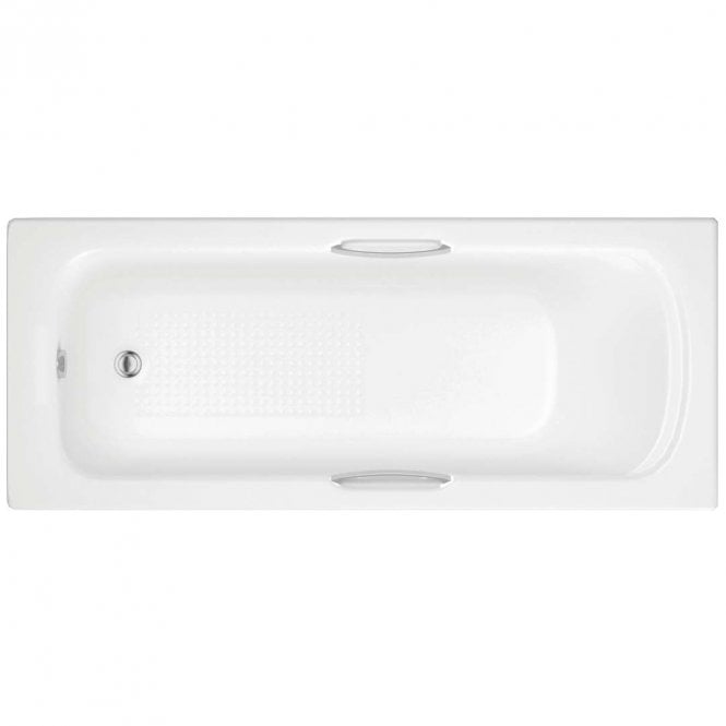 Dove Bathrooms Irine 1700mm x 700mm Single Ended Twin Grip Textured Base 2TH Bath 8mm