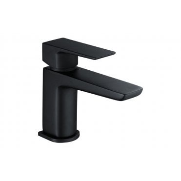 Ivy Cloakroom Basin Matt Black Mixer Tap & Waste