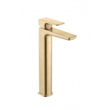 Ivy Tall Basin Brushed Brass Mixer Tap