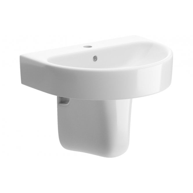 Dove Bathrooms Kansas 555x430mm 1TH Basin & Semi Pedestal