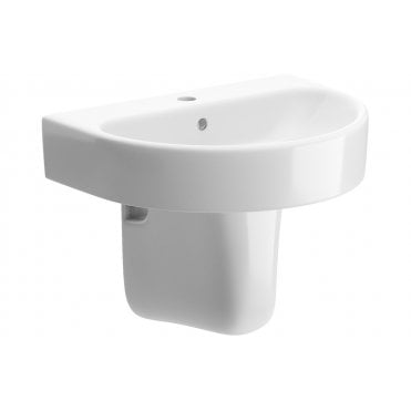 Kansas 555x430mm 1TH Basin & Semi Pedestal