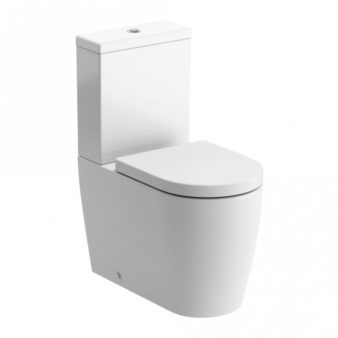 Dove Bathrooms Kansas Rimless Close Coupled Fully Shrouded Comfort Height WC & Soft Close Seat