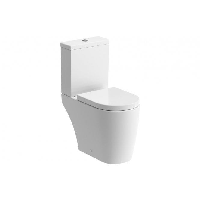 Dove Bathrooms Kansas Rimless Close Coupled Open Back WC & Soft Close Seat