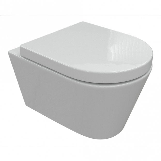 Dove Bathrooms Kansas Rimless Swirlux Wall Hung Toilet & Soft Close Seat