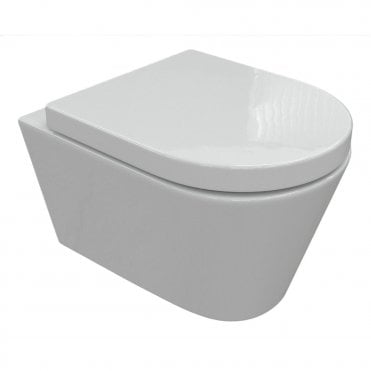 Kansas Rimless Swirlux Wall Hung Toilet & Soft Close Seat