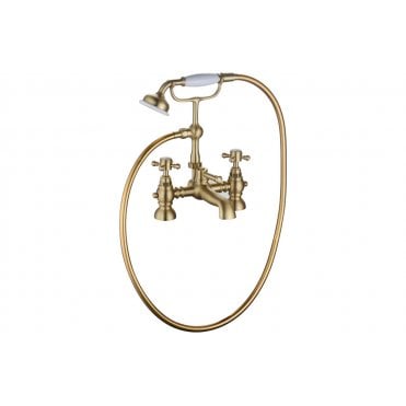 Katie Bath/Shower Mixer Tap & Shower Kit - Brushed Brass