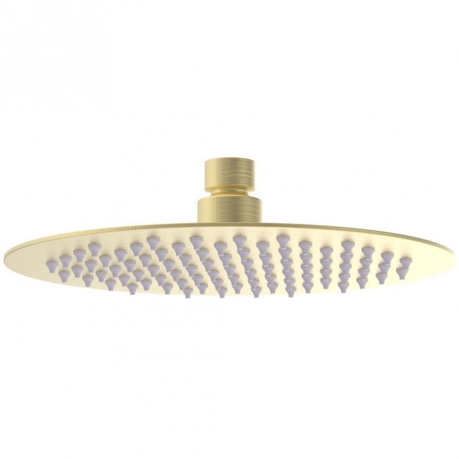 Dove Bathrooms Lagune 200mm Round Ultraslim Showerhead - Brushed Brass