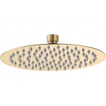 Lagune 250mm Round Ultraslim Shower Head - Brushed Brass