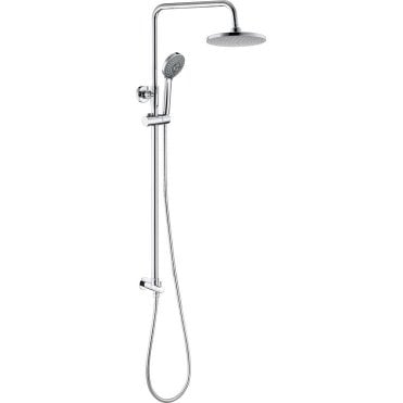 Lagune Round Rigid Riser Shower Kit with Overhead Shower & 3 Function Handset