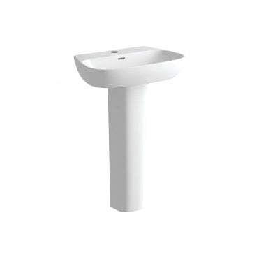 Liberty 600x400mm 1TH Basin & Full Pedestal