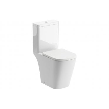 Liberty Rimless Close Coupled Open Back Comfort Height WC & Soft Close Seat