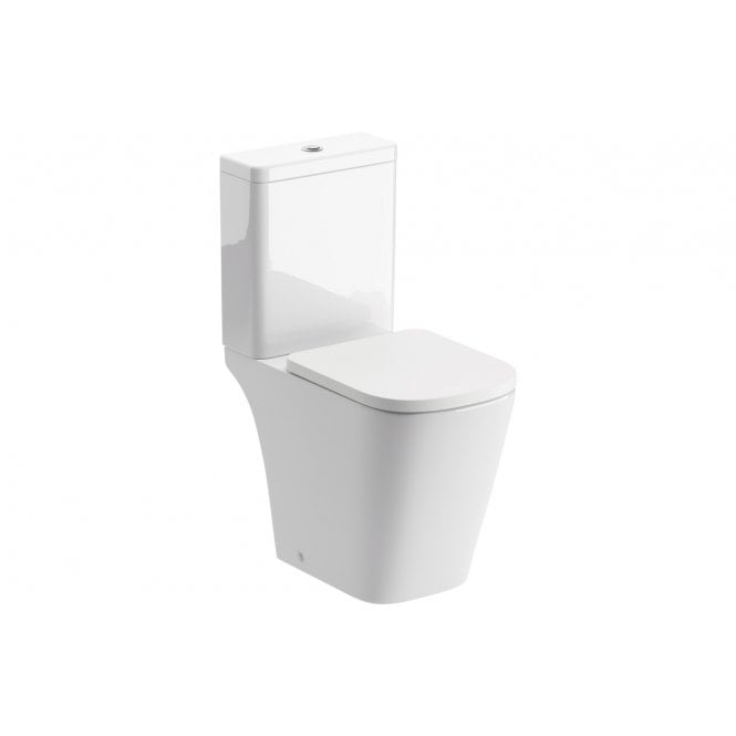 Dove Bathrooms Liberty Rimless Close Coupled Open Back Short Projection WC & Soft Close Seat