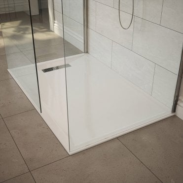 Linear 1200mm x 900mm Slim Rectangular Shower Tray & Flush Waste