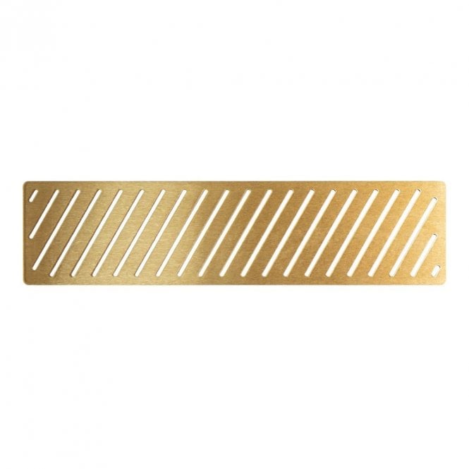 Dove Bathrooms Linear Shower Tray Optional Flush Waste Cover - Brushed Brass