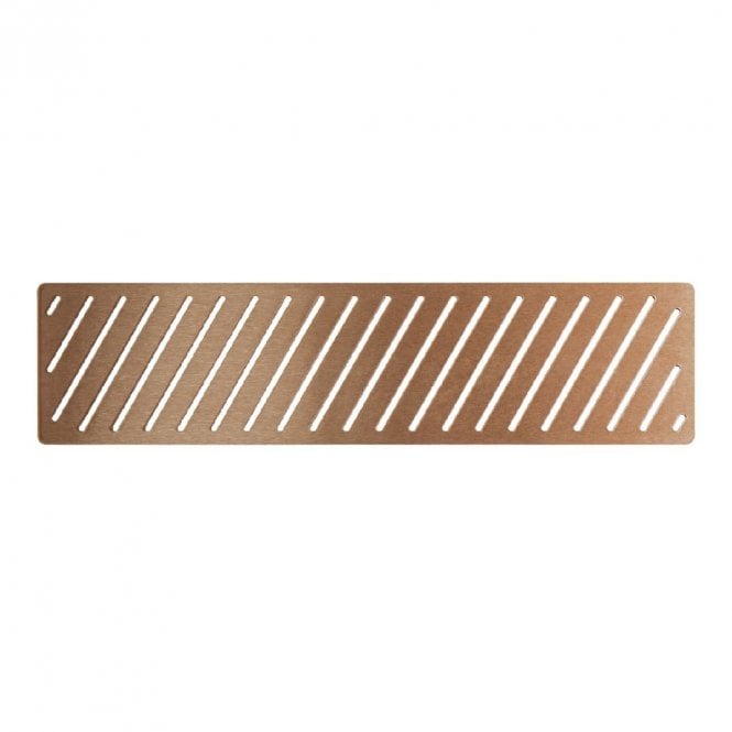 Dove Bathrooms Linear Shower Tray Optional Flush Waste Cover - Brushed Bronze
