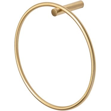 Lois Modern Round Towel Ring - Brushed Brass