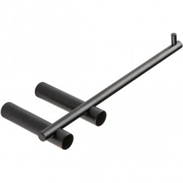 Lois Modern Toilet Roll Holder - Matt Black