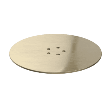 Low Profile Tray Optional Waste Cover - Brushed Brass
