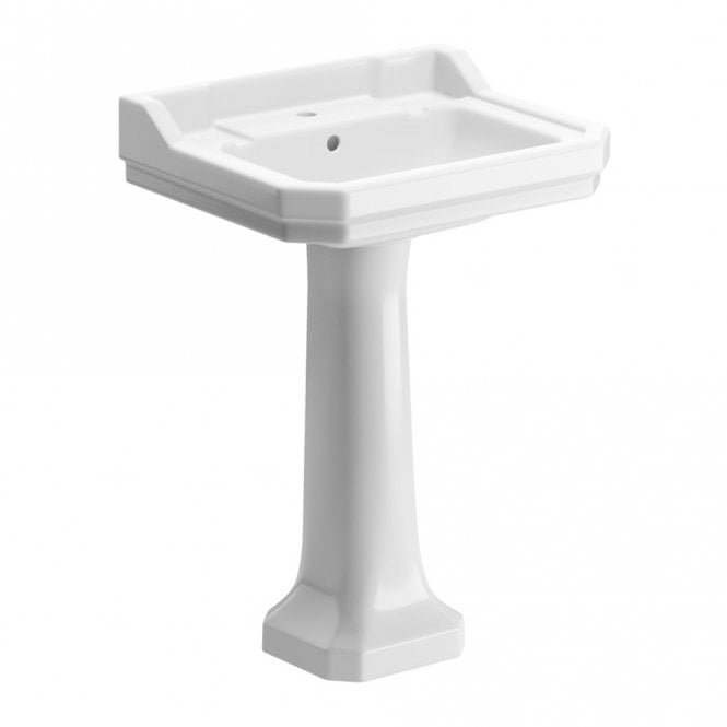 Dove Bathrooms Manhatten 600x500mm 1TH Basin & Full Pedestal