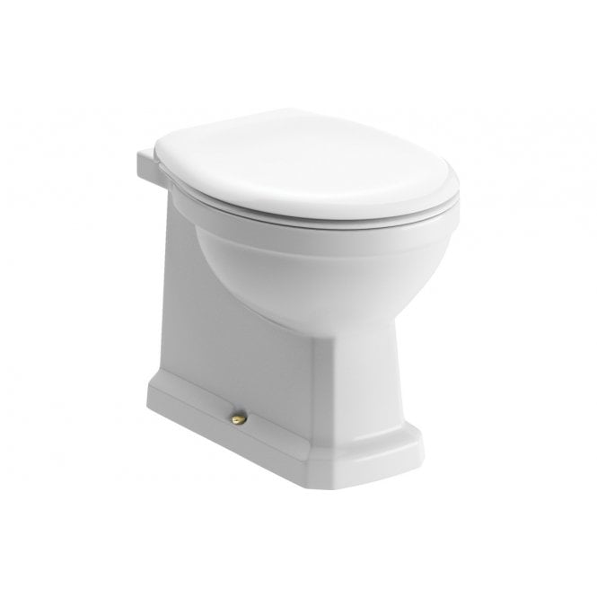 Dove Bathrooms Manhatten Back To Wall WC w/Brushed Brass Finish & Soft Close Seat