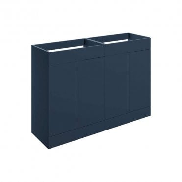 Marina 1180mm Floor Standing 4 Door Countertop Vanity Unit (No Top) - Matt Deep Blue