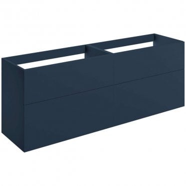 Marina 1180mm Wall Hung 4 Drawer Countertop Vanity Unit (No Top) - Matt Deep Blue