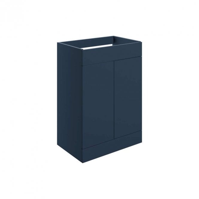 Dove Bathrooms Marina 590mm Floor Standing 2 Door Countertop Vanity Unit (No Top) - Matt Deep Blue