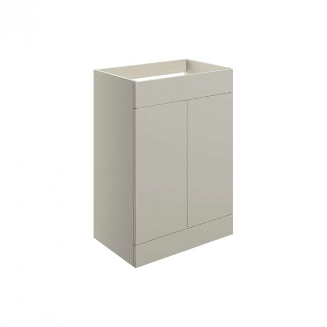 Dove Bathrooms Marina 590mm Floor Standing 2 Door Countertop Vanity Unit (No Top) - Matt Latte