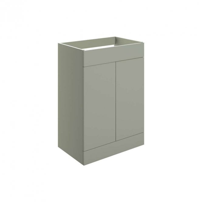 Dove Bathrooms Marina 590mm Floor Standing 2 Door Countertop Vanity Unit (No Top) - Matt Olive Green