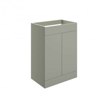 Marina 590mm Floor Standing 2 Door Countertop Vanity Unit (No Top) - Matt Olive Green