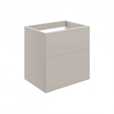Marina 590mm Wall Hung 2 Drawer Countertop Vanity Unit (No Top) - Matt Latte