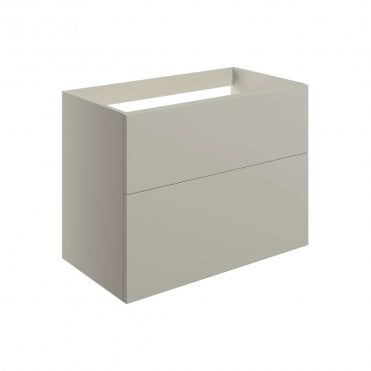 Marina 790mm Wall Hung 2 Drawer Countertop Vanity Unit (No Top) - Matt Latte